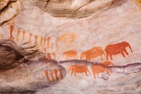 Εικονογράφηση San Bushmen art in Cederberg, South Africa, David Clapp