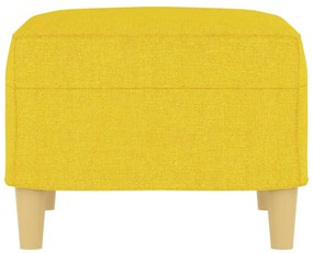vidaXL Υποπόδιο Ανοιχτό Κίτρινο60 x 50 x 41 εκ. Υφασμάτινο