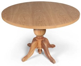Τραπέζι Tondo 117FRF1217 Φ118x75cm Natural Ξύλο