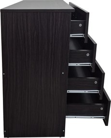 Συρταριέρα Athos pakoworld σε wenge απόχρωση 80x40x79εκ