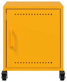 vidaXL Κομοδίνα 2 τεμ. Μουσταρδί 36x39x43,5 εκ. από Χάλυβα