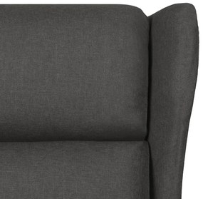 vidaXL Πολυθρόνα Μασάζ Σκούρο Γκρι Υφασμάτινη