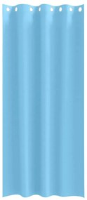 vidaXL Κουρτίνες με κουρτίνες 2 pcs Γαλάζιο 260x140εκ. Πολυεστέρας
