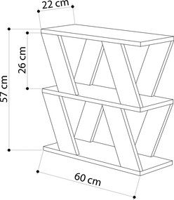 Βοηθητικό Τραπεζάκι Λευκό FLEGES 60x22x57