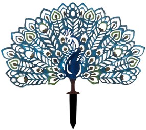 Διακοσμητικό Δαπέδου Κήπου Peacock 565TNL1261 61x38cm Multi-Blue Aberto Design Μέταλλο