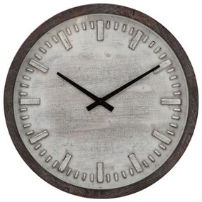 Ρολόι Τοίχου Griseo 016749 Φ50x6cm Brown-Grey-Beige Mdf, Glass