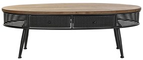 Τραπεζάκι Καφέ DKD Home Decor Καφέ Μαύρο Μέταλλο Έλατο 120 x 58 x 42 cm