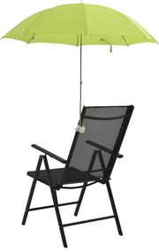 vidaXL Ομπρέλες για Καρέκλες Κάμπινγκ 2 τεμ. Πράσινες 105 εκ.