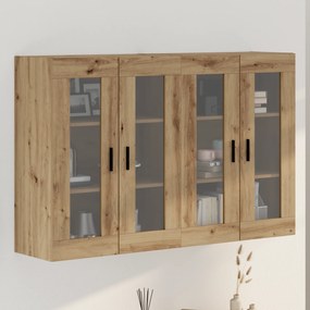 vidaXL Τοίχου Ντουλάπια 2 τεμ Artisan Δρυός 69.5x34x90 εκ Υλικά Κατασκευής
