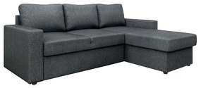 Καναπές Κρεβάτι Γωνιακός SOFIA Γκρι 220x155x81cm - Ύφασμα - 14190012