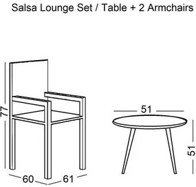 Σετ σαλονιού Salsa Lounge