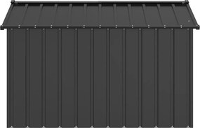 vidaXL Σπιτάκι σκύλου με οροφή 113x153x101 cm Γαλβανισμένος χάλυβας