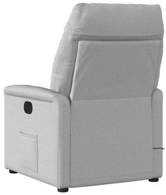 vidaXL καρέκλα ανάκλισης μασάζ Cloud Grey Fabric