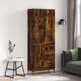 vidaXL Ντουλάπι Καπνιστή Δρυς 69,5x34x180 εκ. από Επεξεργασμένο Ξύλο