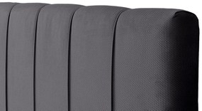 Επενδυμένο Κρεβάτι New York-Anthraki-90 x 200-Ξύλα Ελάτου