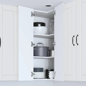 vidaXL Ντουλάπα Γωνίας LUCCA Λευκό 57 x 57 x 100 εκ.