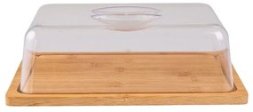 Βάση Τυριών Με Πλαστικό Καπάκι Bamboo Essentials 24x18x7.5cm - Estia