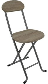 Καρέκλα Πτυσσόμενη 767182 33x35x74 Beige Ankor Metal,Wood