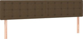 vidaXL Κρεβάτι Boxspring με Στρώμα Σκούρο Καφέ 120x190 εκ Υφασμάτινο