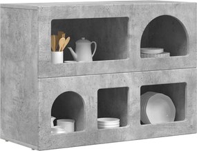 vidaXL Πλαϊνό γραφείο Σκυρόδεμα Γκρι 80.5 x 35 x 59 εκ.