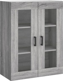 vidaXL Ντουλάπι Γκρι Sonoma 69,5 x 34 x 180 εκ. Επεξεργασμένο Ξύλο