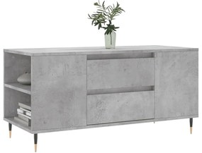 vidaXL Τραπεζάκι Σαλονιού Γκρι Σκυροδεμ. 102x44,5x50 εκ. Επεξεργ. Ξύλο