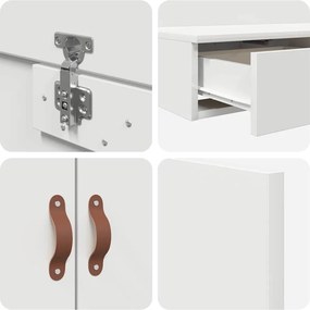 vidaXL Κρεβάτι με αποθηκευτικό χώρο Λευκό 180 cm Επεξεργασμένο Ξύλο