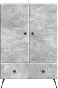 vidaXL Πλαϊνό γραφείο Γκρι Σκυροδέματος 66 x 34,5 x 95 εκ.