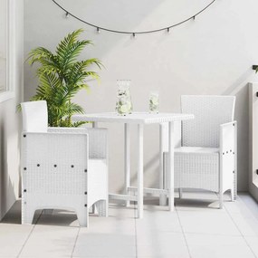 vidaXL Καρέκλα Κήπου 2 pcs Λευκό 53 x 49 x 85 εκ. Πολυπροπυλένιο