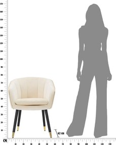 Καρέκλα Μπεζ/Χρυσό PARIS Μπεζ και Χρυσό 58x62x78