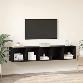 vidaXL ΣΕΤ ΒΑΘΜΟΛΟΓΗΣΗΣ ΤΗΛΕΟΡΑΣΗΣ 2 pcs Μαύρη Οξυά Επεξεργασμένο ξύλο