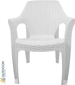 Πολυθρόνα βαρέους τύπου HERMES απο PP σε χρώμα λευκό 60x60x80