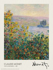 Αφίσα The Flower Beds (1881), Claude Monet