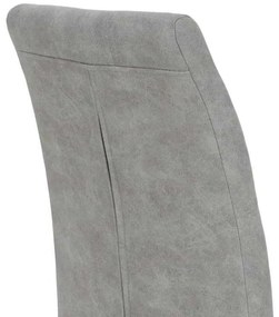 Καρέκλα Darrell pakoworld pu αντικέ γκρι-βάση χρωμίου 42x49x106εκ
