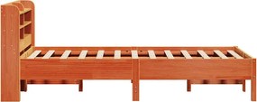 vidaXL Σκελετός Κρεβ. Χωρίς Στρώμα Καφέ Κεριού 100x200 εκ Μασίφ Πεύκο