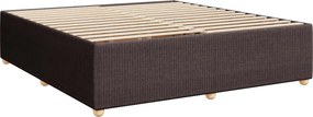 vidaXL Κρεβάτι box spring με στρώμα Σκούρο Καφέ 200 x 200 cm Ύφασμα