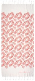 Πετσέτα Θαλάσσης - Παρεό 3664 Ecru-Coral Greenwich Polo Club Θαλάσσης 80x180cm 100% Cotton