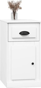 vidaXL Ντουλάπι με Συρτάρι Λευκό 40 x 50 x 75 εκ. Επεξεργασμένο Ξύλο