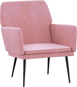 vidaXL Πολυθρόνα Ροζ 62 x 79x 79 εκ. Βελούδινη