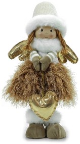 Χριστουγεννιάτικος Άγγελος Όρθιος Με Καρδιά Χρυσό 38cm