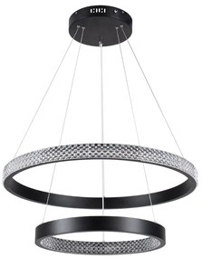 Φωτιστικό Οροφής Diamond Duo 61150 Led 75W Φ40x60cm Black GloboStar
