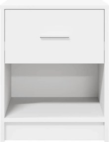 vidaXL Κομοδίνα 2 τεμ. με Συρτάρι Λευκά 40x34x50 εκ.