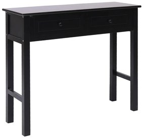 Τραπέζι Κονσόλα Μαύρο 90 x 30 x 77 εκ. Ξύλινο