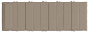 vidaXL Μαξιλάρι Ξαπλώστρας Taupe 180x60x4 εκ. από Ύφασμα Oxford