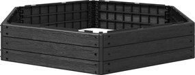 vidaXL Ανεβασμένο Κρεβάτι Μαύρο 148 x 129 x 25 εκ PP