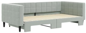 vidaXL Καναπές Κρεβάτι Συρόμενος Αν. Γκρι 100 x 200 εκ. Βελούδινος