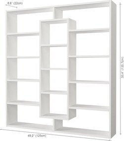 Βιβλιοθήκη Λευκό AMPLE 125x22x135,7