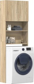 vidaXL Ντουλάπι Πλυντηρίου Χρώμα Sonoma Δρυς 64x24x190 εκ Επεξ. Ξύλο