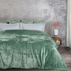 Κουβέρτα Fleece 1184 Dark Mint Das Home Μονό 160x220cm Πολυέστερ