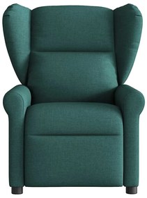 vidaXL Πολυθρόνα Ανακλινόμενη Ηλεκτρική Πράσινο Υφασμάτινη